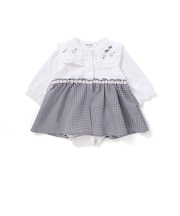 花モチーフ襟付きロンパースベビー(60~80cm)