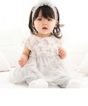 【お揃い】シフォンフラワーチュールチュニックベビー(70~90cm)