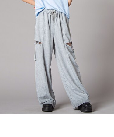 サイドカットアウトカーゴワイドパンツ(130~160cm)