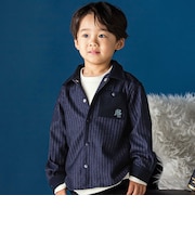 ストライプ長袖ジャケットシャツ(95~150cm)