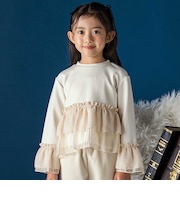 シフォンオーガンジーフリルポンチトップス(95~160cm)