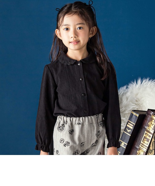 フラワージャガードブラウス(95~140cm)