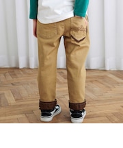 裾折り返しチェック柄ストレッチパンツ(80~130cm)
