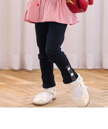 裾モチーフレース付きレギンス(80~130cm)