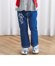 バックリボンストレッチデニムパンツ(80~130cm)