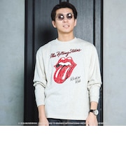 【ザ・ローリング・ストーンズxSLAP】フロントxバックロゴプリント長袖Tシャツ大人
