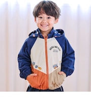 乗り物刺しゅう総柄リバーシブルジャケット(80~130cm)