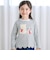 裾スカラップウサギクマネコモチーフ長袖Tシャツ(80~130cm)