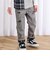 【お揃い】ロゴパッチ刺しゅうリバーシブルチェックパンツ(80~130cm)