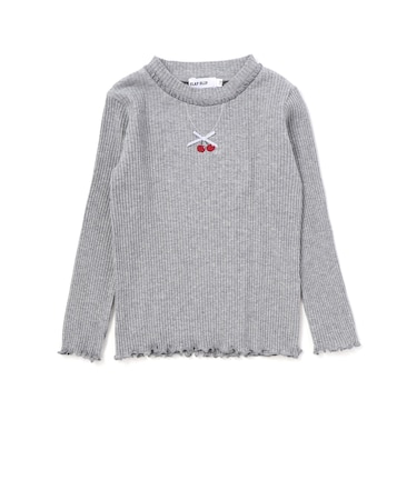 ネックレス刺しゅう長袖Tシャツ(80~130cm)