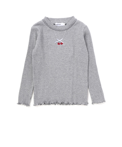 ネックレス刺しゅう長袖Tシャツ(80~130cm)