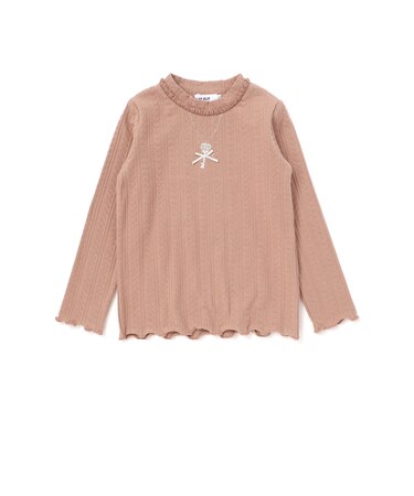 ネックレス刺しゅう長袖Tシャツ(80~130cm)