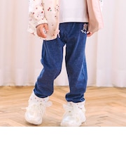 裾折り返し総柄ポケットアニマル刺しゅう付きパンツ(80~130cm)