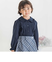 【店舗限定】襟花レースブラウス(95~150cm)