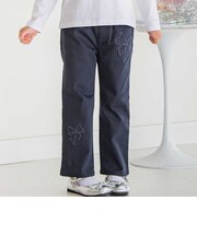【店舗限定】リボン刺しゅうカラーデニムロングパンツ(95~160cm)
