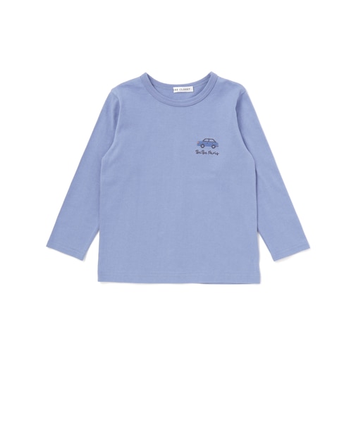 【抗菌・防臭】ワンポイント刺しゅう天竺長袖Tシャツ(90~130cm)
