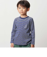 【抗菌・防臭】ワンポイント刺しゅう天竺長袖Tシャツ(90~130cm)