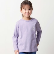 【抗菌・防臭】ワンポイント刺しゅう天竺長袖Tシャツ(90~130cm)