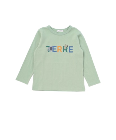 【抗菌・防臭】TERREアニマルロゴプリント天竺長袖Tシャツ(90~130cm)