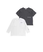 ワークポケット半袖Tシャツ&袖ロゴロンTセット(100~160cm)