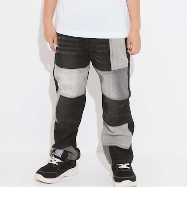 リメイク風切替ストレッチデニムパンツ(100~160cm)