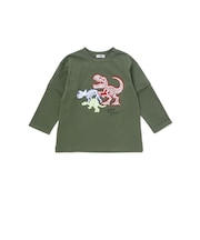 2WAYティラノサウルス刺しゅうビッグTシャツ(80~160cm)