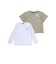 缶バッジ風立体プリント半袖Tシャツ+ロゴ長袖Tシャツ セット(90~160cm)