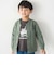 カノコ長袖カーディガン+天竺ドライビングプリント半袖Tシャツ セット(90~140cm)