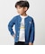 カノコ長袖カーディガン+天竺ドライビングプリント半袖Tシャツ セット(90~140cm)