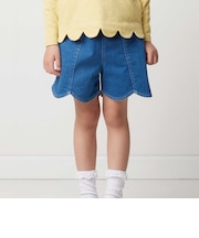 ジョグデニムスカラップショートパンツ(90~150cm)