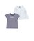 長袖リブカーディガン+天竺ボーダーロゴ半袖Tシャツ セット(90~150cm)