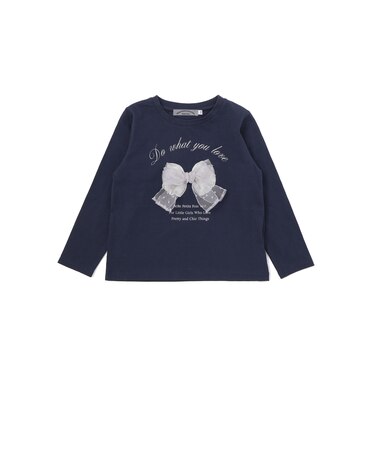 【店舗限定】チュールリボンロングTシャツ(95~150cm)