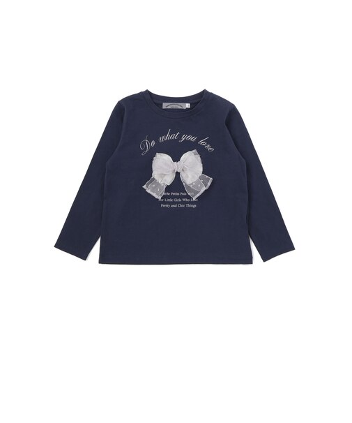 【店舗限定】チュールリボンロングTシャツ(95~150cm)