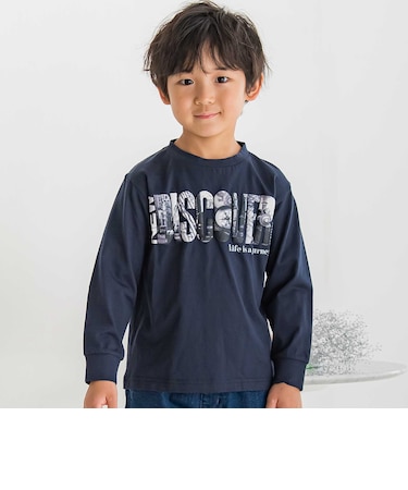 【店舗限定】発泡写真プリントロングTシャツ(95~150cm)