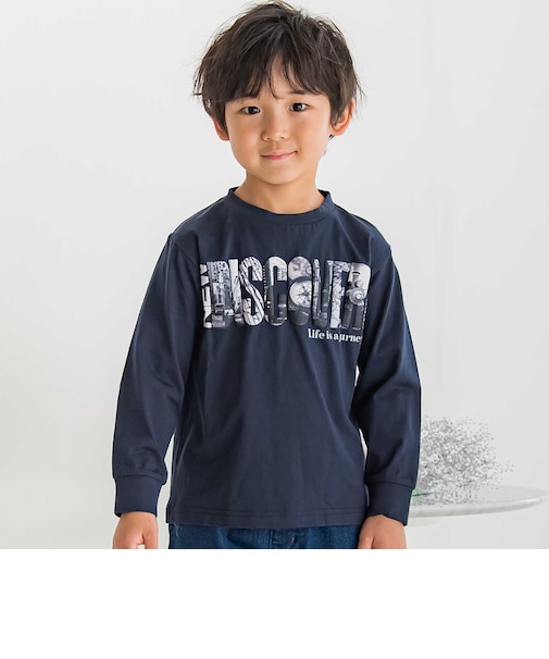 【店舗限定】発泡写真プリントロングTシャツ(95~150cm)