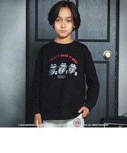 【ザ・ローリング・ストーンズｘNEXCHIC】天竺フロッキープリントTシャツ(110~150cm)