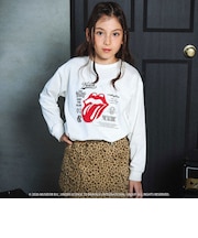 【ザ・ローリング・ストーンズxNEXCHIC】天竺フロッキープリントTシャツ(110~150cm)