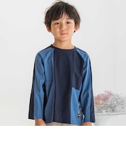 【店舗限定】配色切り替えラグランロングTシャツ(95~150cm)