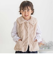 【店舗限定】スパンコールファーベスト(95~150cm)