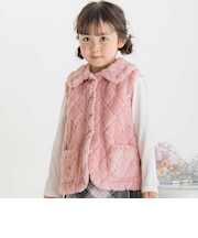 【店舗限定】スパンコールファーベスト(95~150cm)
