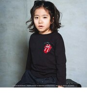 【ザ・ローリング・ストーンズxSLAP】フロントxバックロゴプリント長袖Tシャツ(80~130cm)