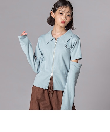 3WAYダブルジップ袖取り外しトップス(130~160cm)
