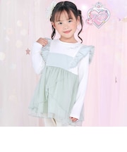 【スラプリ】肩フリルチュールチュニック(80~130cm)