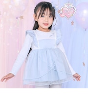 【スラプリ】肩フリルチュールチュニック(80~130cm)