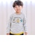 電車モチーフサガラ刺しゅうボーダー柄長袖Tシャツ(80~130cm)