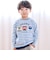 電車モチーフサガラ刺しゅうボーダー柄長袖Tシャツ(80~130cm)