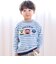 電車モチーフサガラ刺しゅうボーダー柄長袖Tシャツ(80~130cm)