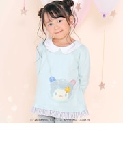 【サンリオキャラクターズｘSLAPSLIP】襟付き裾フリル長袖Tシャツ(80~130cm)