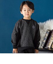 ネップ異素材切り替えトレーナー(95~160cm)