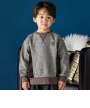 ネップ異素材切り替えトレーナー(95~160cm)